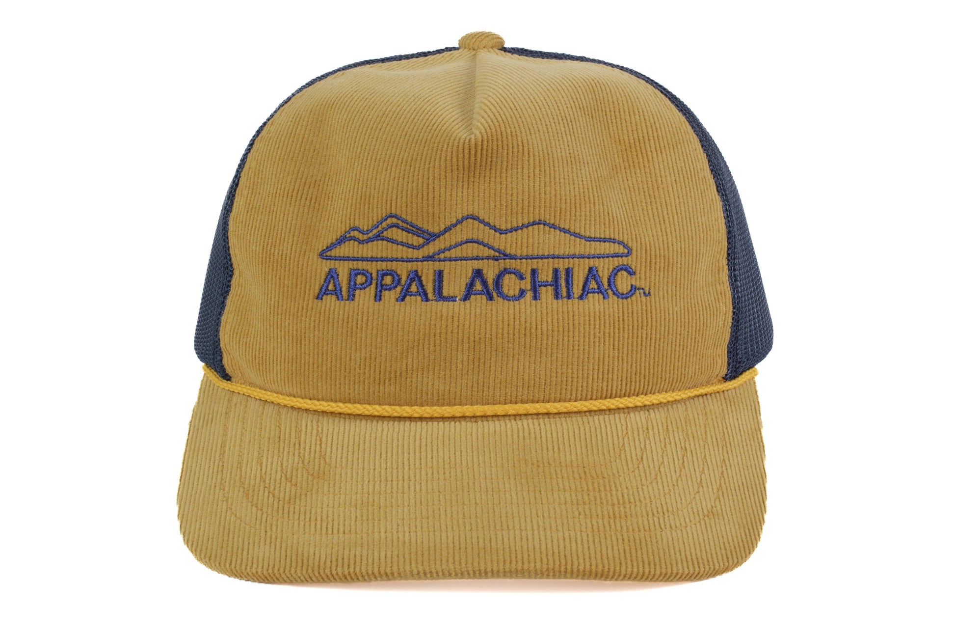EMBROIDERED APPALACHIAC™ CORDUROY SNAPBACK - WHEAT/NAVY - PAKO Designs