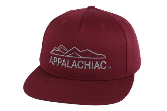 EMBROIDERED APPALACHIAC™ PINCH FRONT STRUCTURED TWILL SNAPBACK - COUGAR RED - PAKO Designs