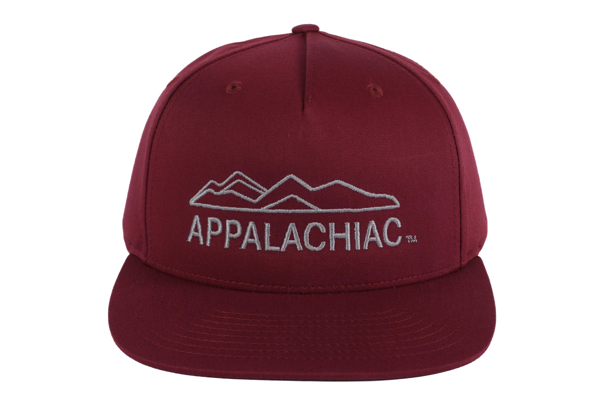EMBROIDERED APPALACHIAC™ PINCH FRONT STRUCTURED TWILL SNAPBACK - COUGAR RED - PAKO Designs