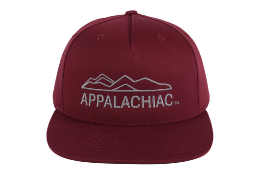 EMBROIDERED APPALACHIAC™ PINCH FRONT STRUCTURED TWILL SNAPBACK - COUGAR RED - PAKO Designs