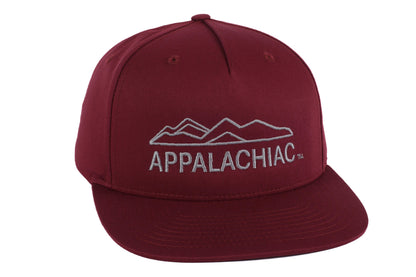 EMBROIDERED APPALACHIAC™ PINCH FRONT STRUCTURED TWILL SNAPBACK - COUGAR RED - PAKO Designs