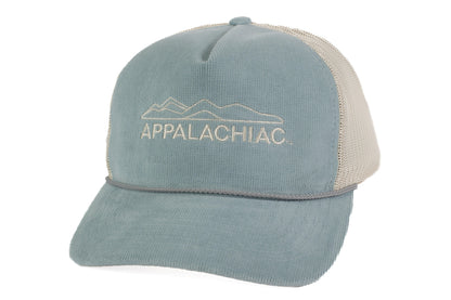 EMBROIDERED APPALACHIAC™ CORDUROY SNAPBACK - ICE BLUE/CREAM - PAKO Designs