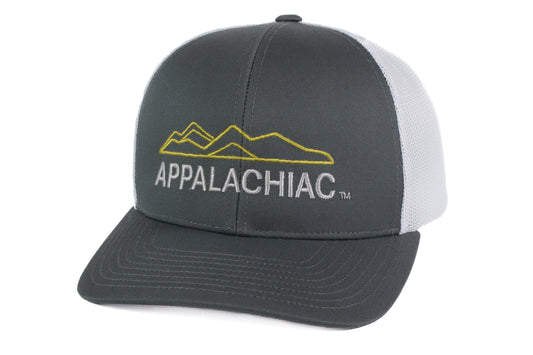 EMBROIDERED APPALACHIAC™ TRUCKER SNAPBACK - GRAPHITE/WHITE - PAKO Designs