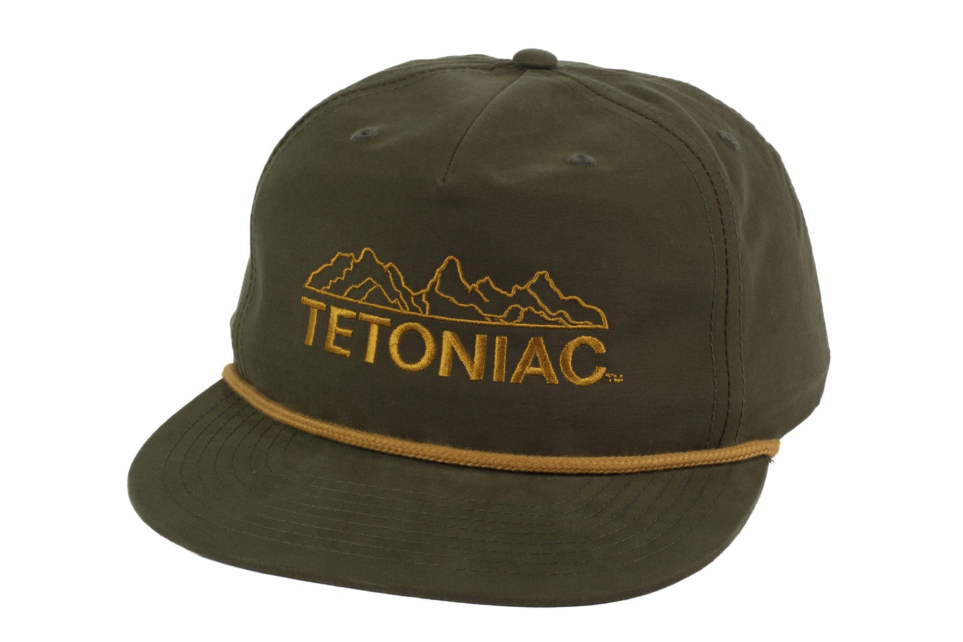 EMBROIDERED TETONIAC™ GRANDPA ROPE SNAPBACK - LODEN - PAKO Designs