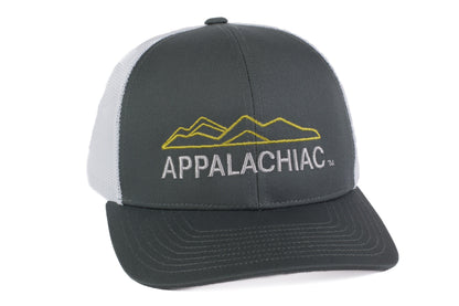 EMBROIDERED APPALACHIAC™ TRUCKER SNAPBACK - GRAPHITE/WHITE - PAKO Designs