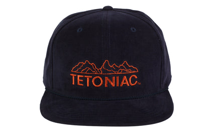 EMBROIDERED TETONIAC™ CORDUROY SNAPBACK - DARK NAVY - PAKO Designs