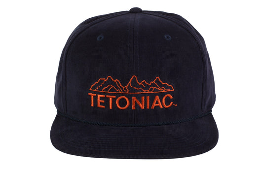 EMBROIDERED TETONIAC™ CORDUROY SNAPBACK - DARK NAVY - PAKO Designs